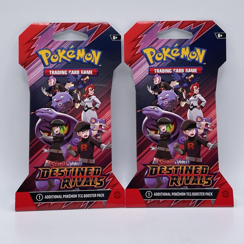Pokemon TCG Scarlet & Violet Destined Rivals Sleeved Booster Packs Lot Of 2 NEW